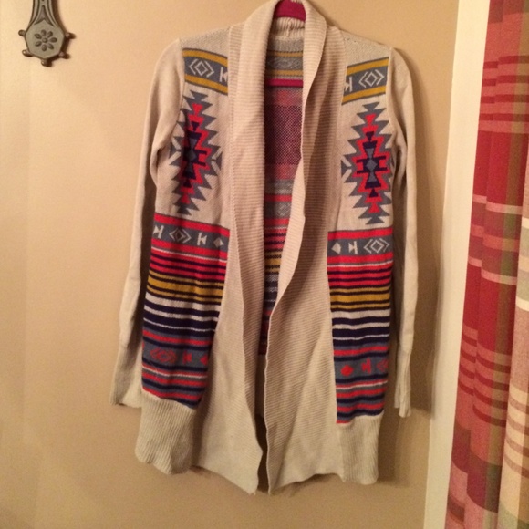 Western Motif Cardigan Sweater