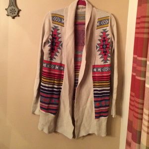 Western Motif Cardigan Sweater