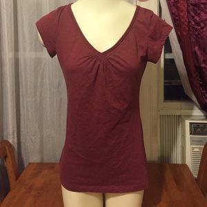 Burgundy V Neck top from Gap