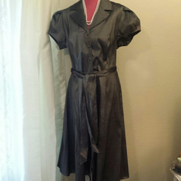 Stunning Liz Claiborne Pewter Silver Dress