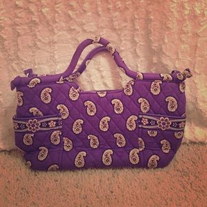Vera Bradley purple print handbag
