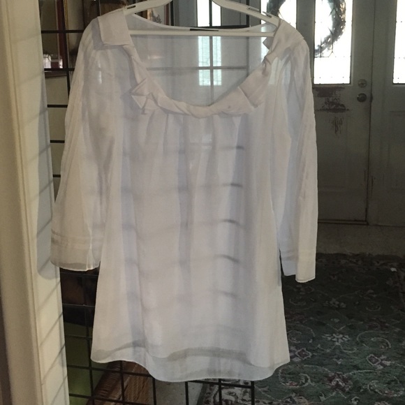Sheer, white, flowy blouse - Picture 1 of 3
