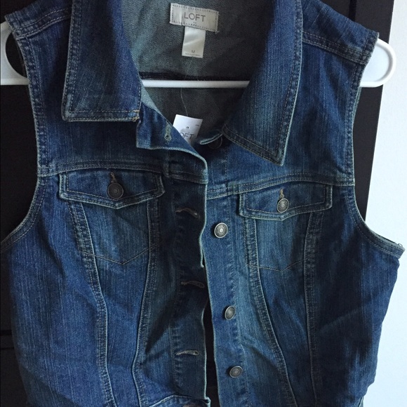 Loft Denim Vest NWT