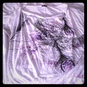 White peacock off the shoulder top