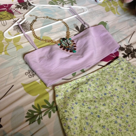 lavander crop top
