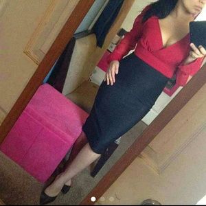 Red chiffon crop top