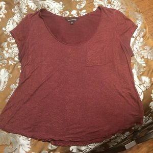 Burgundy shimmer top (Size 1X)
