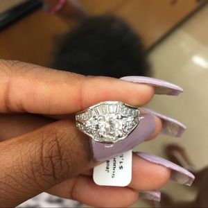 14k white gold band ring