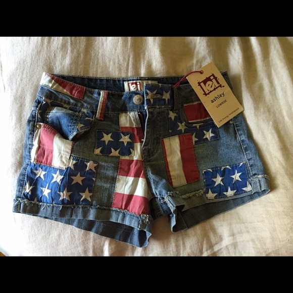American Flag Shorts (Size 7 Lowrise)