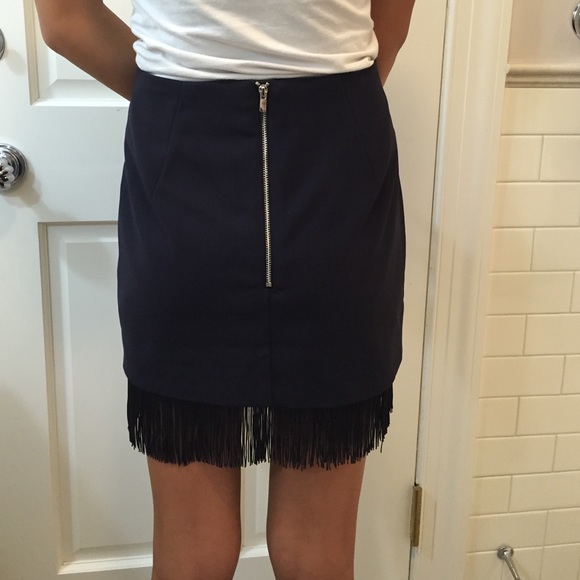 Navy fringed skirt by H&M - Picture 3 of 4
