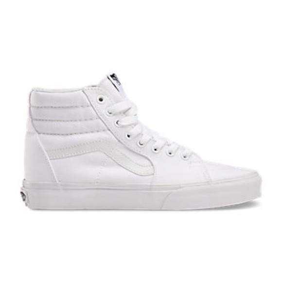 True White Sk8-Hi Vans 4y WITH BOX