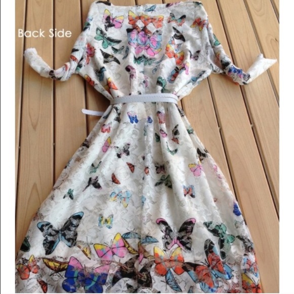 Pretty Fall Butterfly Dress - Picture 2 of 4