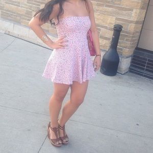 American Apparel Strapless Floral Dress