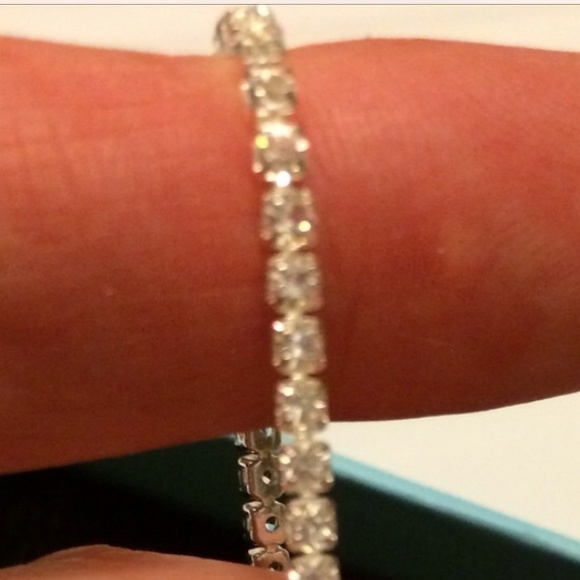 Swarovski Crystal Platinum Tennis Bracelet - Picture 4 of 4