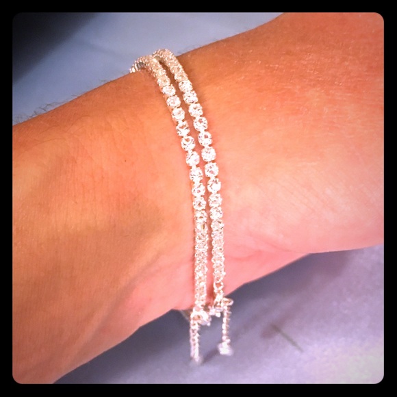 Swarovski Crystal Platinum Tennis Bracelet - Picture 2 of 4