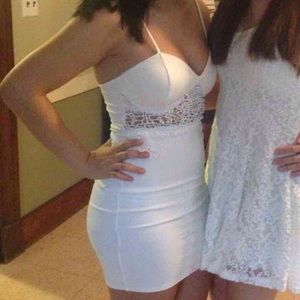 White Lace Bodycon Dress
