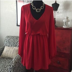 MuMu long sleeve mini dress