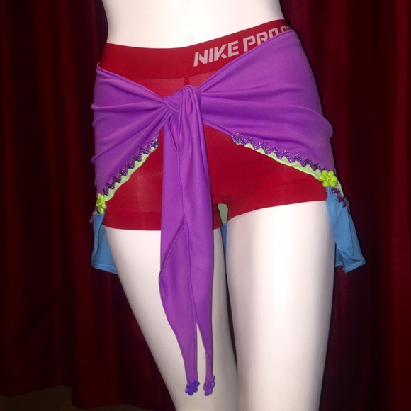 Handmade Skirts Zumba Skirt Blugrnprple W Ricrac Trimbuttons Poshmark