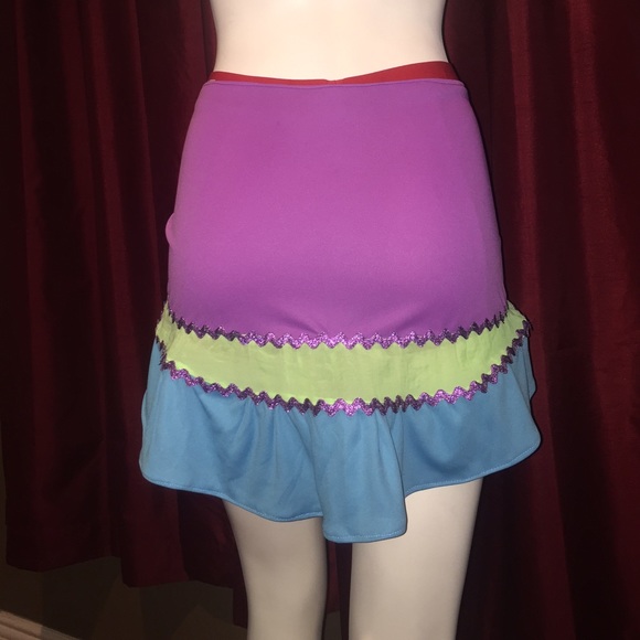 Handmade Skirts Zumba Skirt Blugrnprple W Ricrac Trimbuttons Poshmark