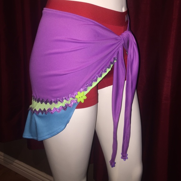 Handmade Skirts Zumba Skirt Blugrnprple W Ricrac Trimbuttons Poshmark