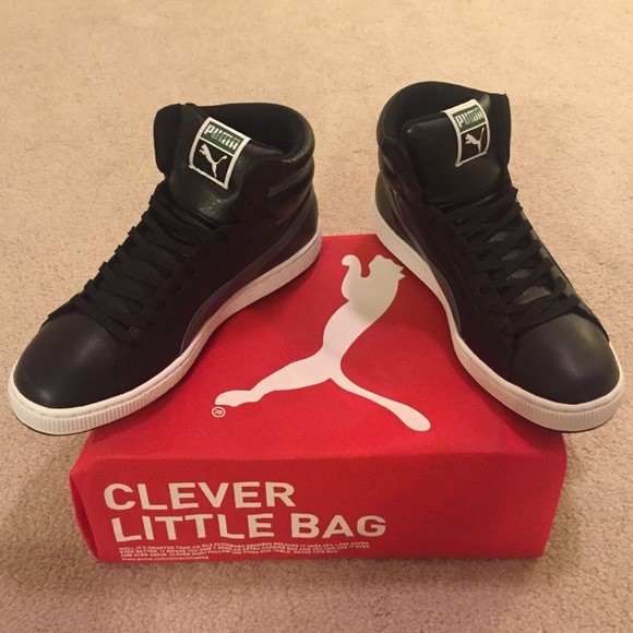 Men's Puma Hi Leather Black/Dark Shadow