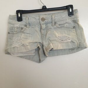 light wash shorts