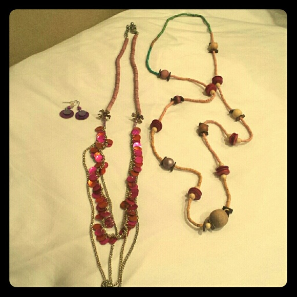 Bundle of tribal style jewelries.