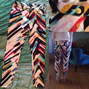 Abstract Patterned Statement Skinny Jeans