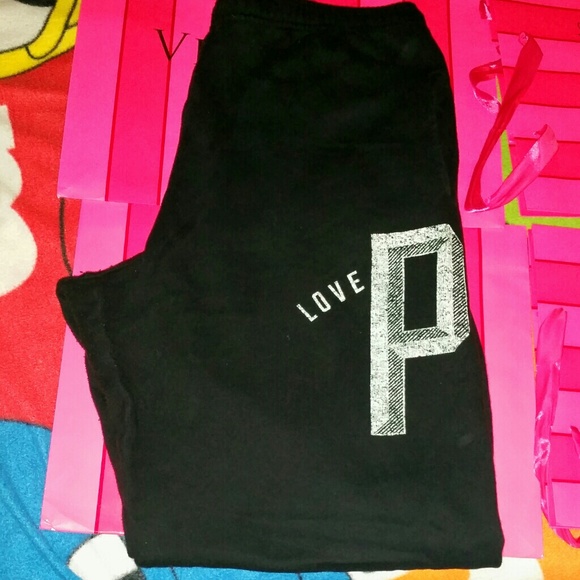 PINK BLACK SWEATPANTS