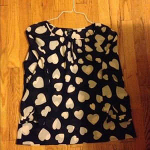 Jcrew heart blouse