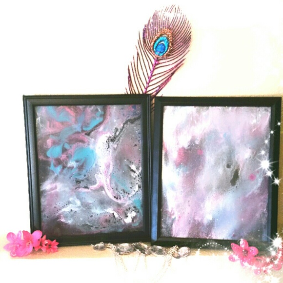 Set of 2 original abstract paintings