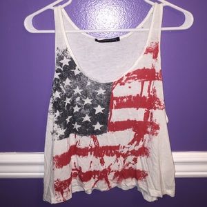 American Flag Crop Top