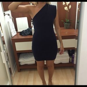 One shoulder cotton dress