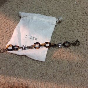 J Crew tortoise and bling bracelet