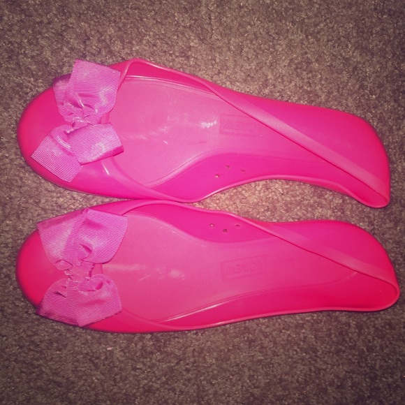 Pink Jelly J. Crew Flats