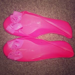 Pink Jelly J. Crew Flats