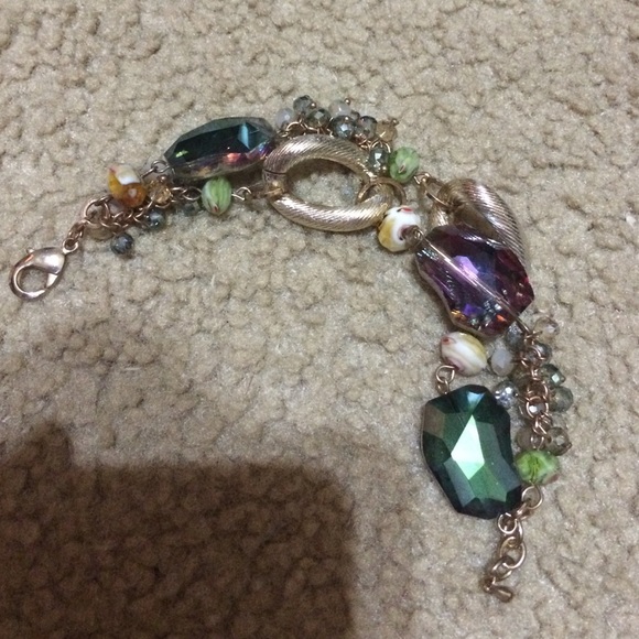Gold multi-stone bracelet