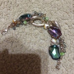 Gold multi-stone bracelet