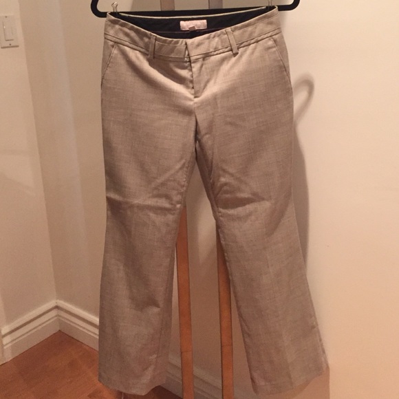 Beige straight cut corporate pants