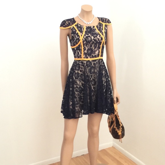 Finders Keepers Dresses & Skirts - (Lowest Price) DRESS: NWT. Lined Navy Lace Dress