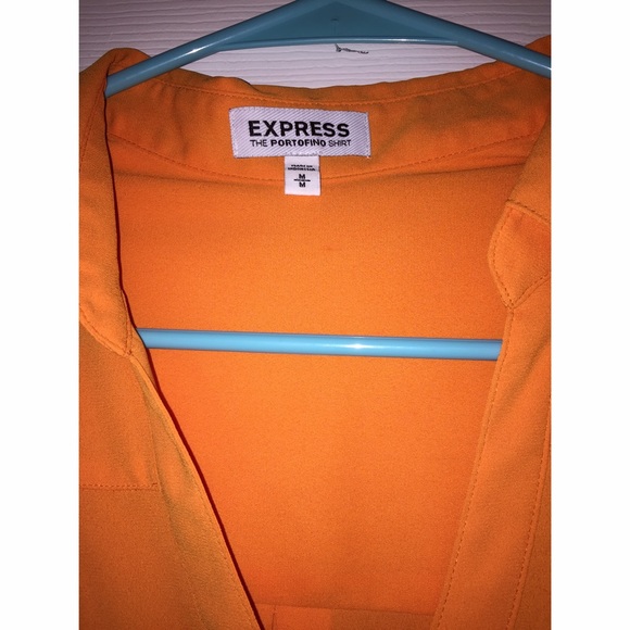 Orange button down - Picture 2 of 3