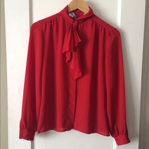 Red Vintage Blouse