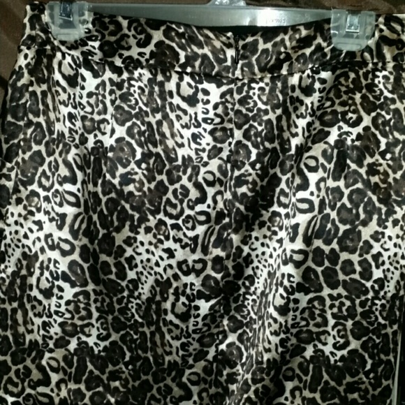 Silk draped leopard skirt; like new