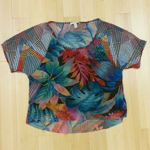 Weston Wear Mesh Tropical Top