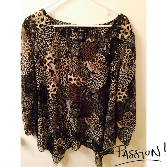 Animal print dressy top