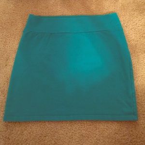 Teal mini skirt