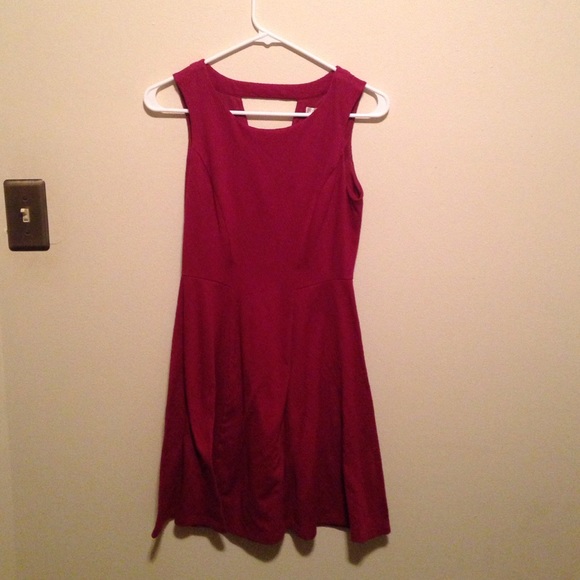 Wine colored dress!