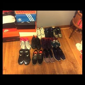 Jordans nikes and Adidas