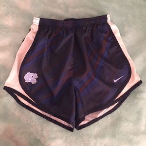 UNC Nike running shorts