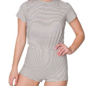 Striped T-Shirt Romper from American Apparel
